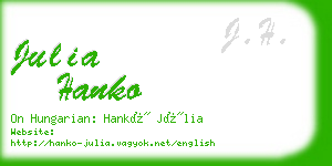 julia hanko business card